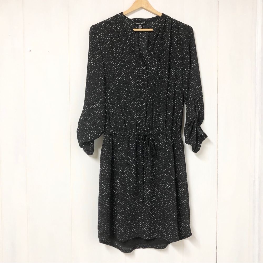 Hilary Radley Black Dress w White Dots